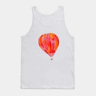 Watercolor Hot Air Balloon - red, pink, orange, yellow Tank Top